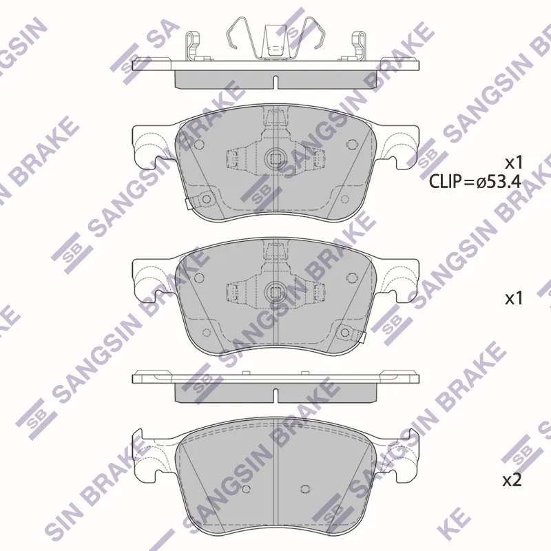 колодки дисковые передние Honda Accord 18-21 SANGSIN BRAKE SP4444