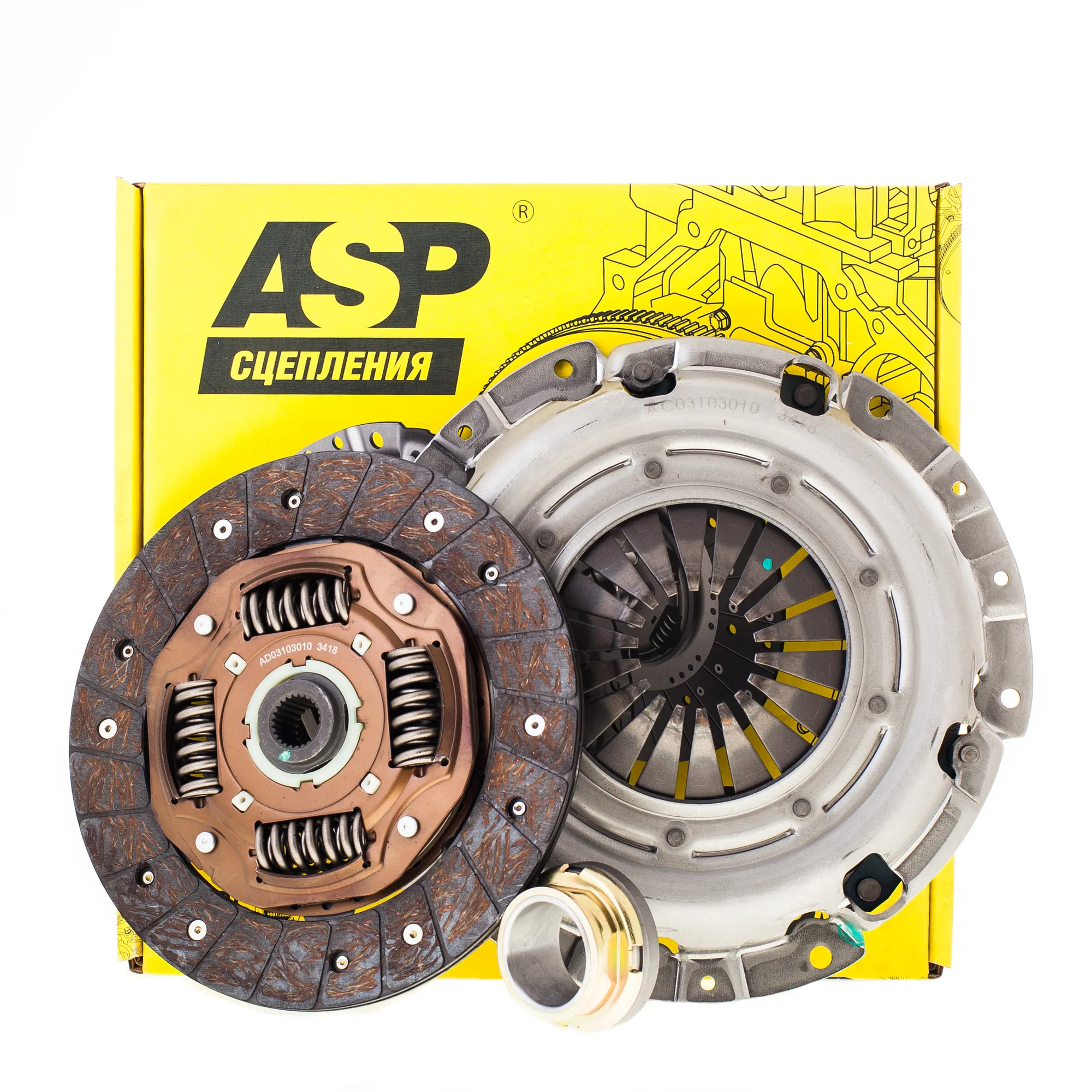 Сцепление в сборе DAEWOO NEXIA 1.5L 16кл ASP MENSAN A0303215A