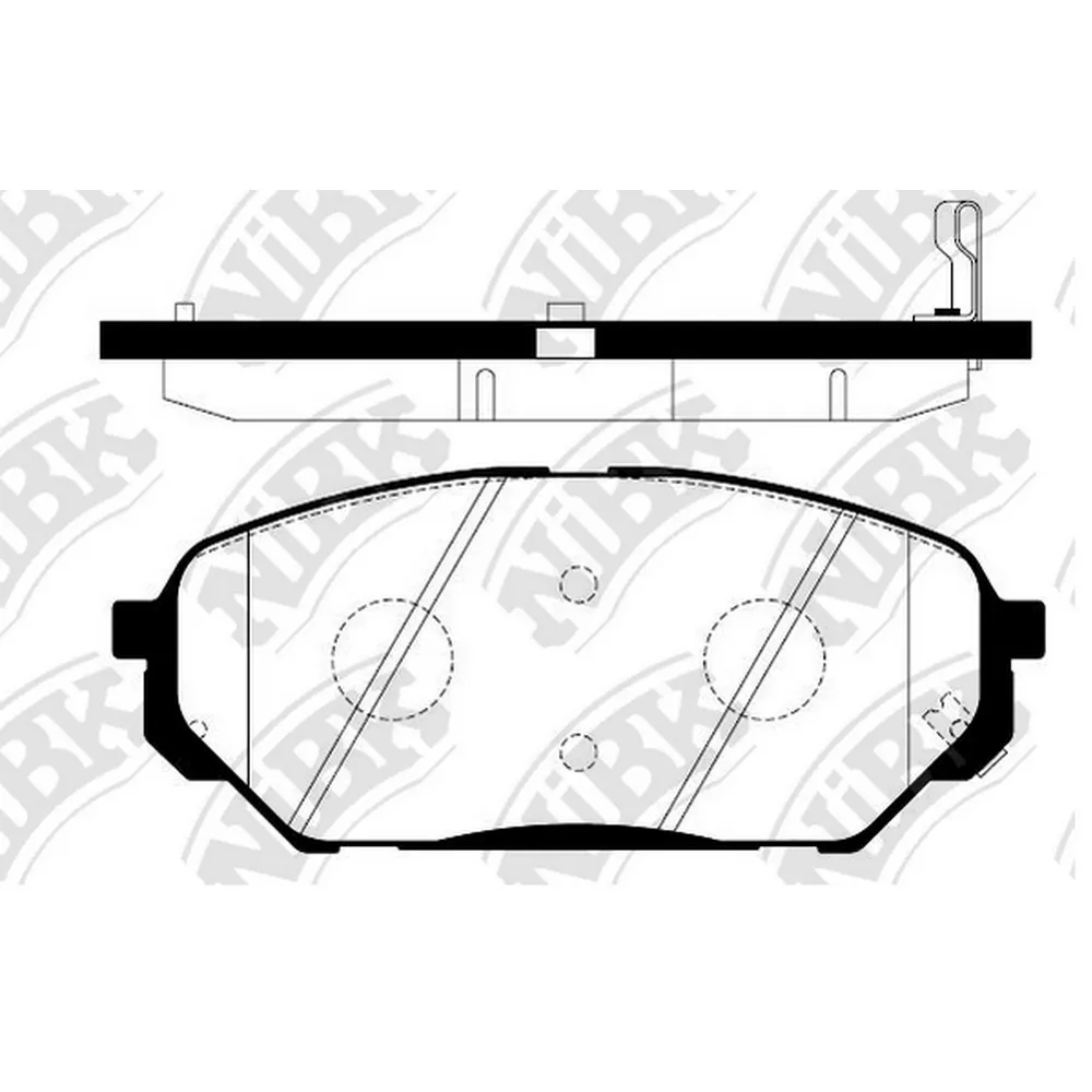 Колодки передние HYUNDAI iX55 08-> NIBK PN0456