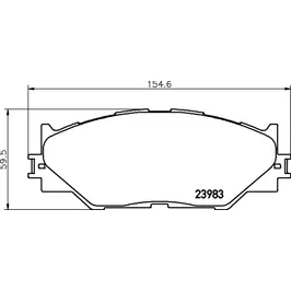 Колодки дисковые передние lexus is 2.5 2.2d 05 NISSHINBO np1082