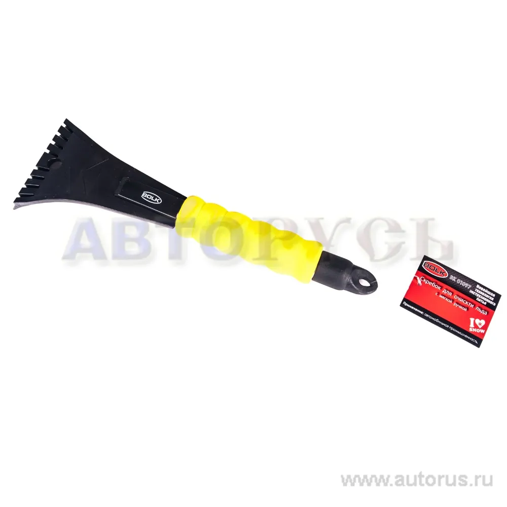 Скребок для очистки льда с мягкой ручкой L 33 см BOLK BK01097