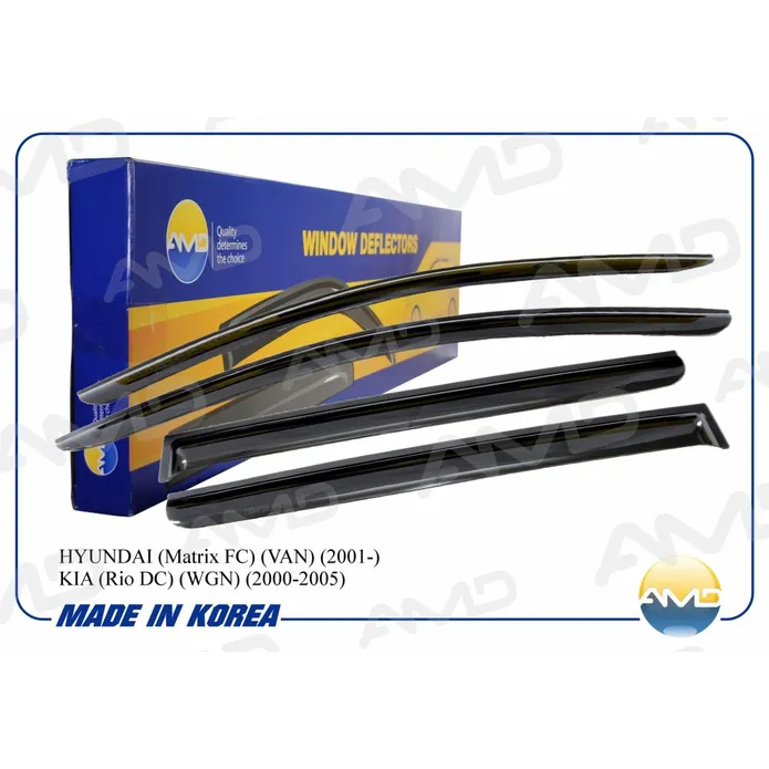 Дефлекторы окон Black 4 шт AMD.DK129 HYUNDAI Matrix 01->