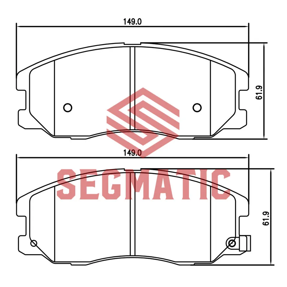Колодки тормозные CHEVROLET CAPTIVA 06- перед. SEGMATIC SGBP2629