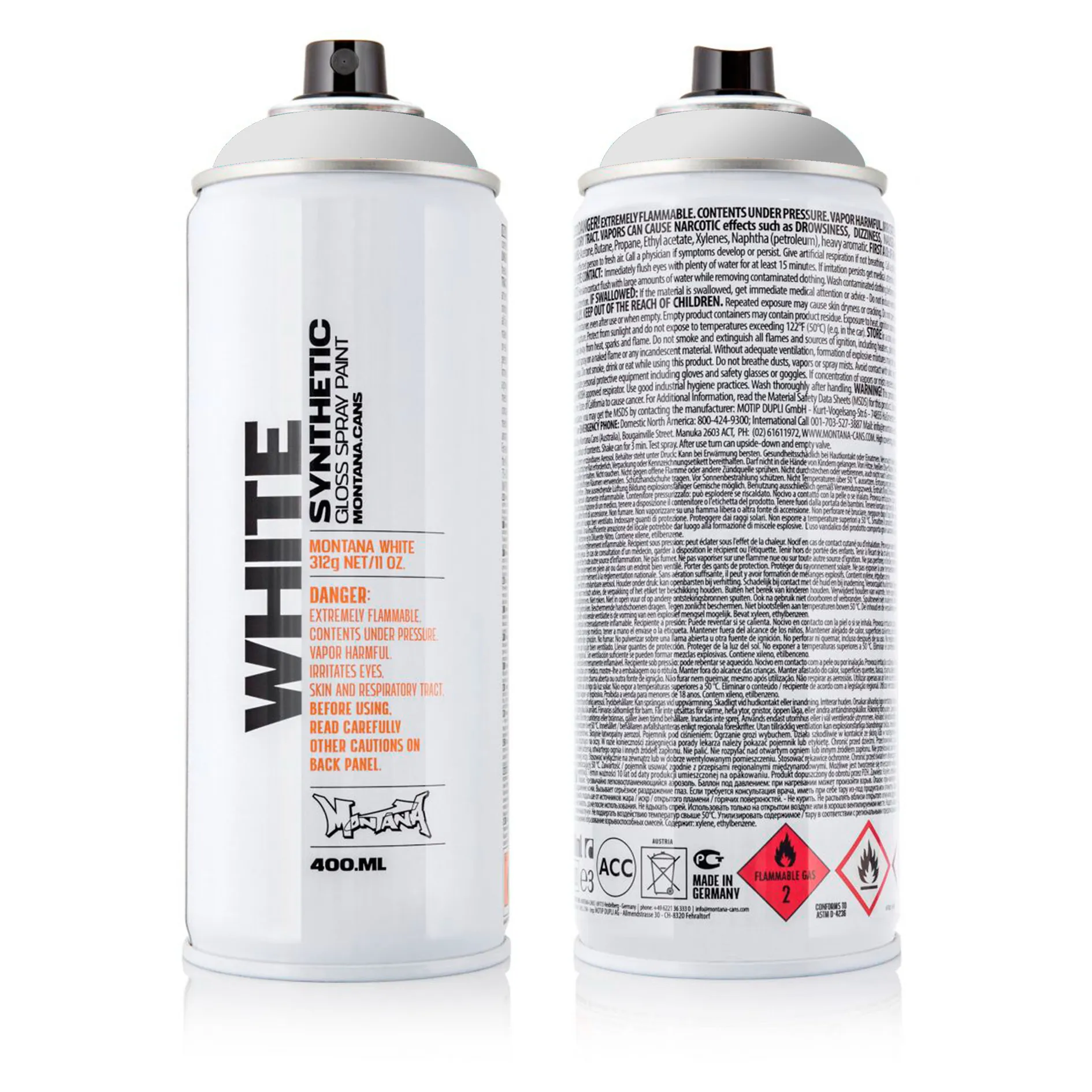 Краска WHITE серебро MONTANA CANS Silver WHT