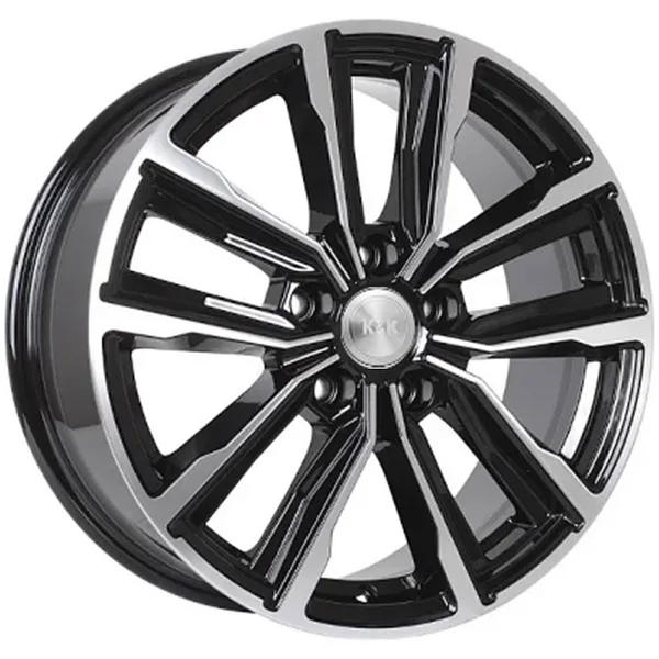 Диск литой R17 7.5J 5x112/57.1 ET45 КИК Лацио Алмаз черный 77375