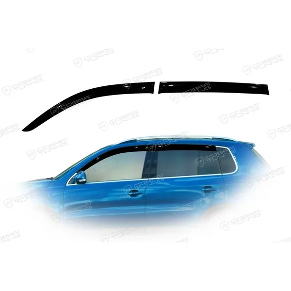 Дефлектора на окна VW Tiguan 2008-2011,2011EuroStandard деф.окон Cobra Tuning VE21808