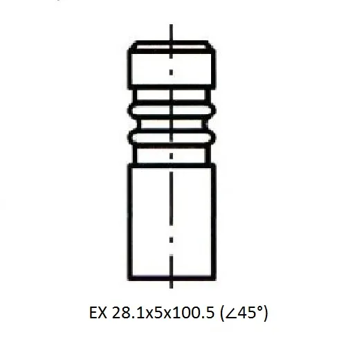 КЛАПАН ДВС EX FIAT 500 II, DOBLO, FIORINO, GRANDE PUNTO 1.2/1.4 8V (169 A4.000, 199 A4.000, 199 A7.0 ZIKMAR Z17520R