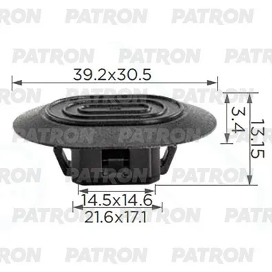 Клипса пластмассовая Клипса крепления молдинга порога Toyota PATRON P37-3818