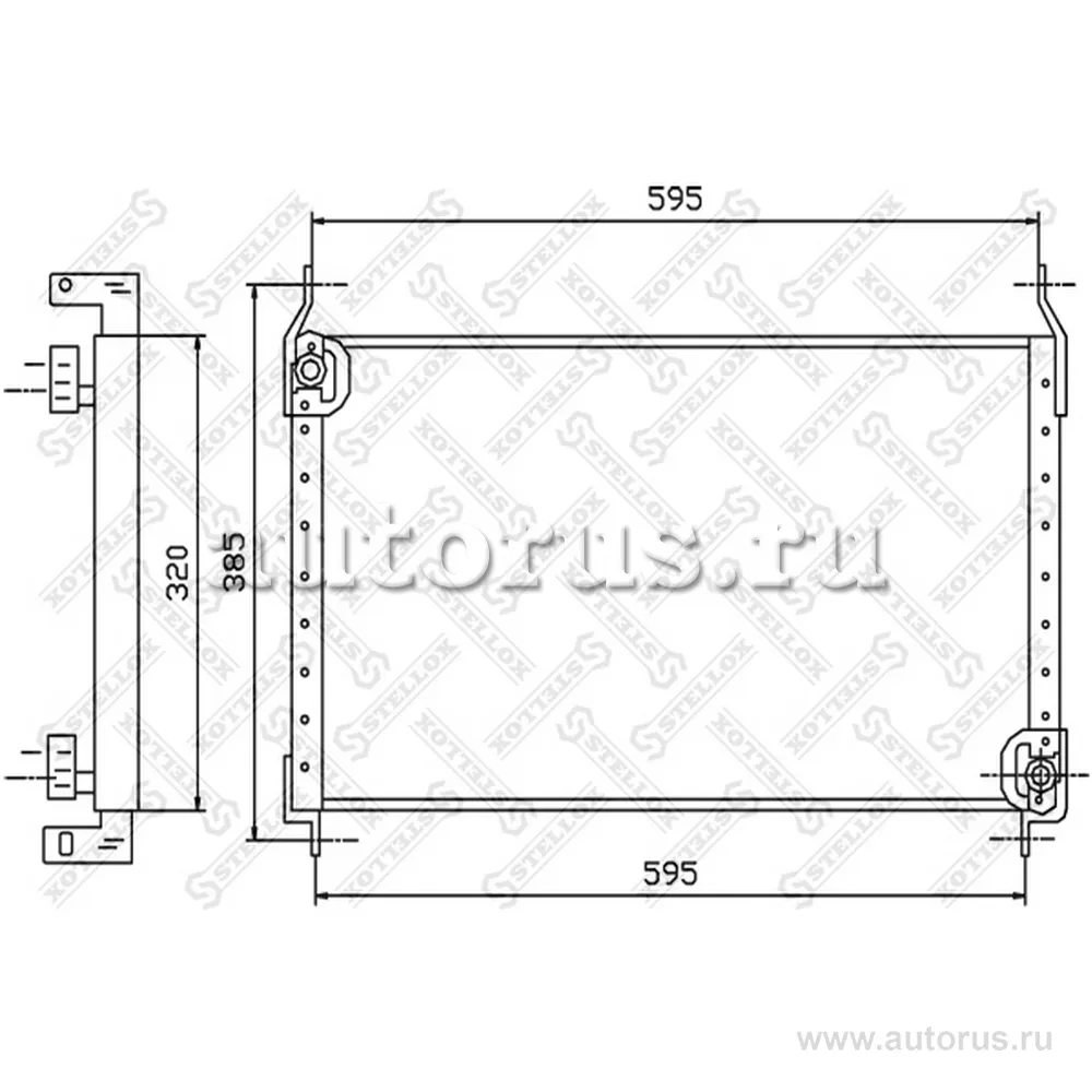 Радиатор конд. Fiat Bravo/Brava/Marea STELLOX 1045299_SX