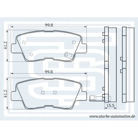 Колодки тормозные KIA RIO III задние STARKE 178512