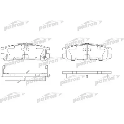Колодки тормозные дисковые задн SUBARU: IMPREZA 92-00, IMPREZA универсал 92-0 PATRON PBP790
