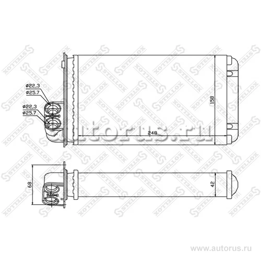 Радиатор печки Peugeot 406 all 99> STELLOX 10-35042-SX