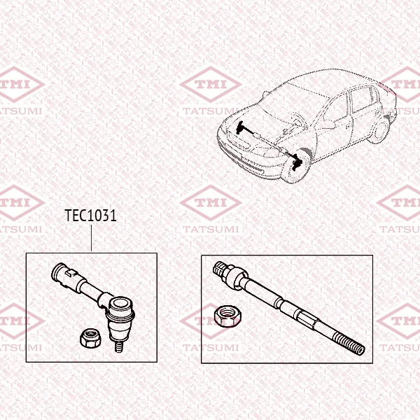 Наконечник рулевой тяги L/R OPEL Astra 98-> TATSUMI TEC1031