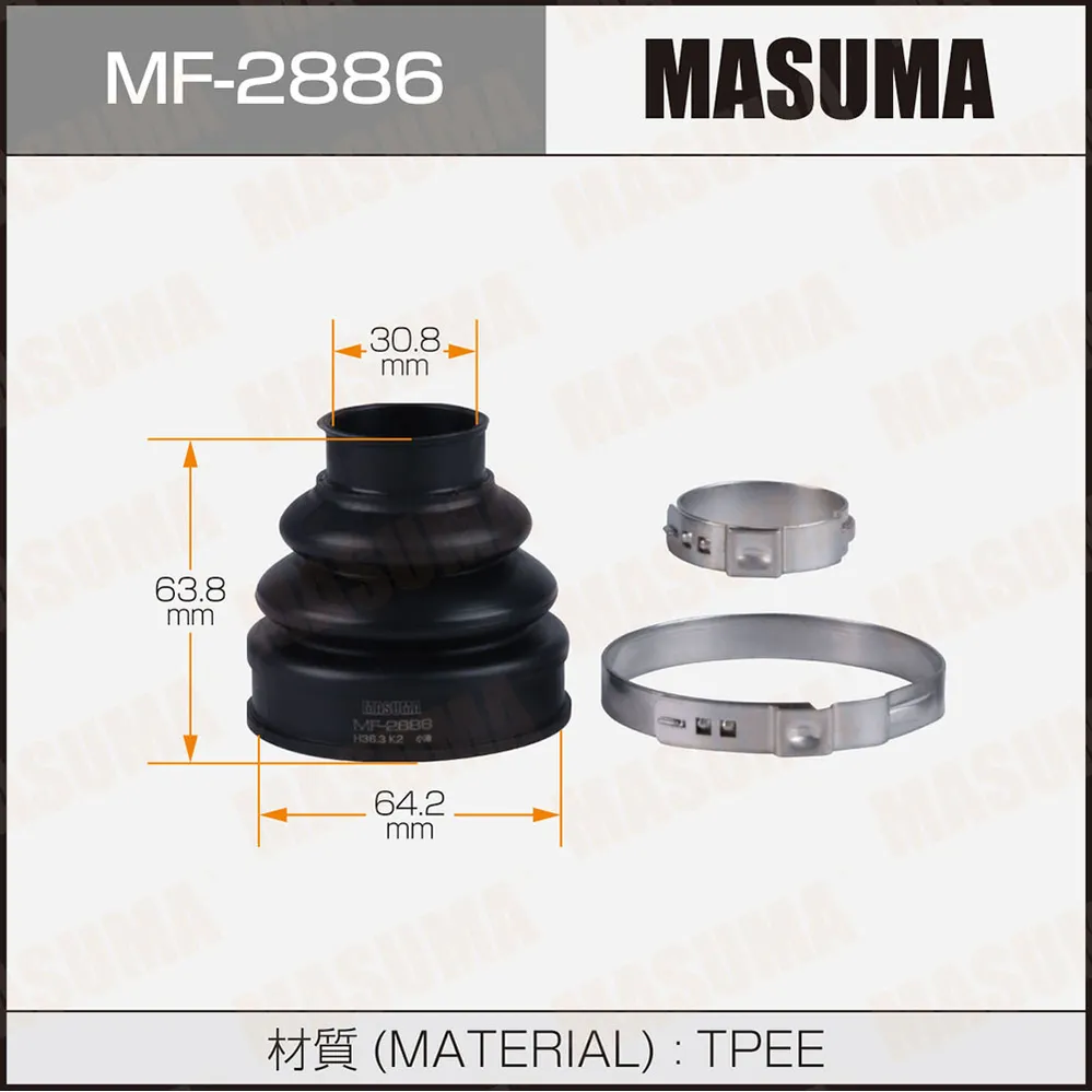 Пыльник ШРУСа MASUMA MF-2886 (пластик) + спецхомут MASUMA MF2886