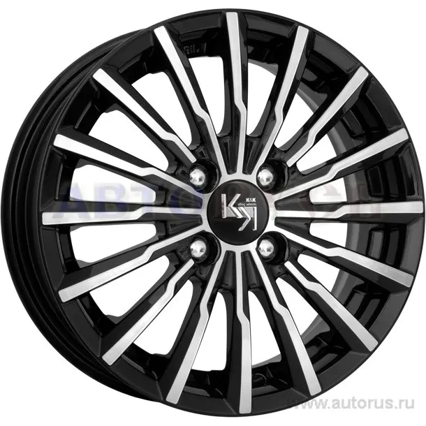Диск литой R17 7J 5x110/65.1 ET41 КИК Акцент алмаз черный 10944