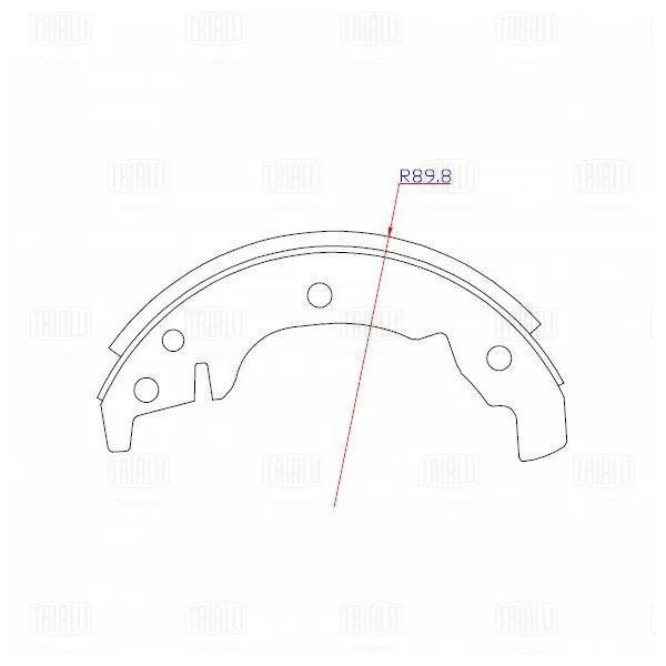 Колодки торм. для а/м ЗАЗ 1102 барабан. 180x31 TRIALLI GF 202