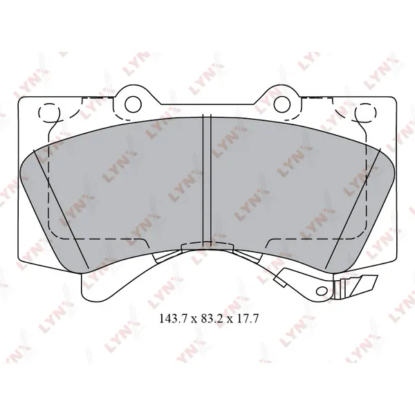 Колодки тормозные LYNXauto BD-7580