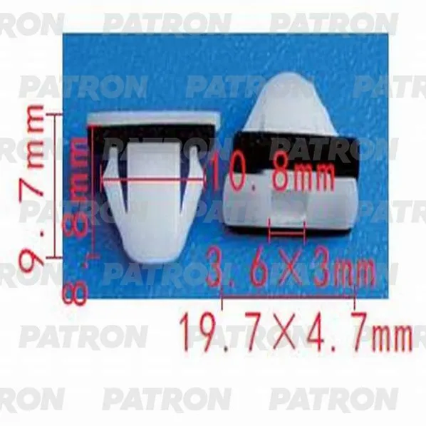 Фиксатор пластиковый Hyundai,Kia применяемость: молдинги PATRON P371363