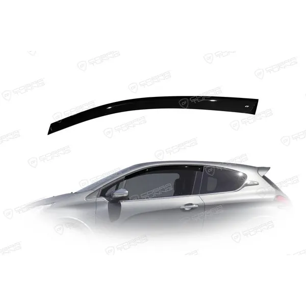 Дефлектора на окна Peugeot 208 Hb 3d 2012 деф.окон Cobra Tuning P11512