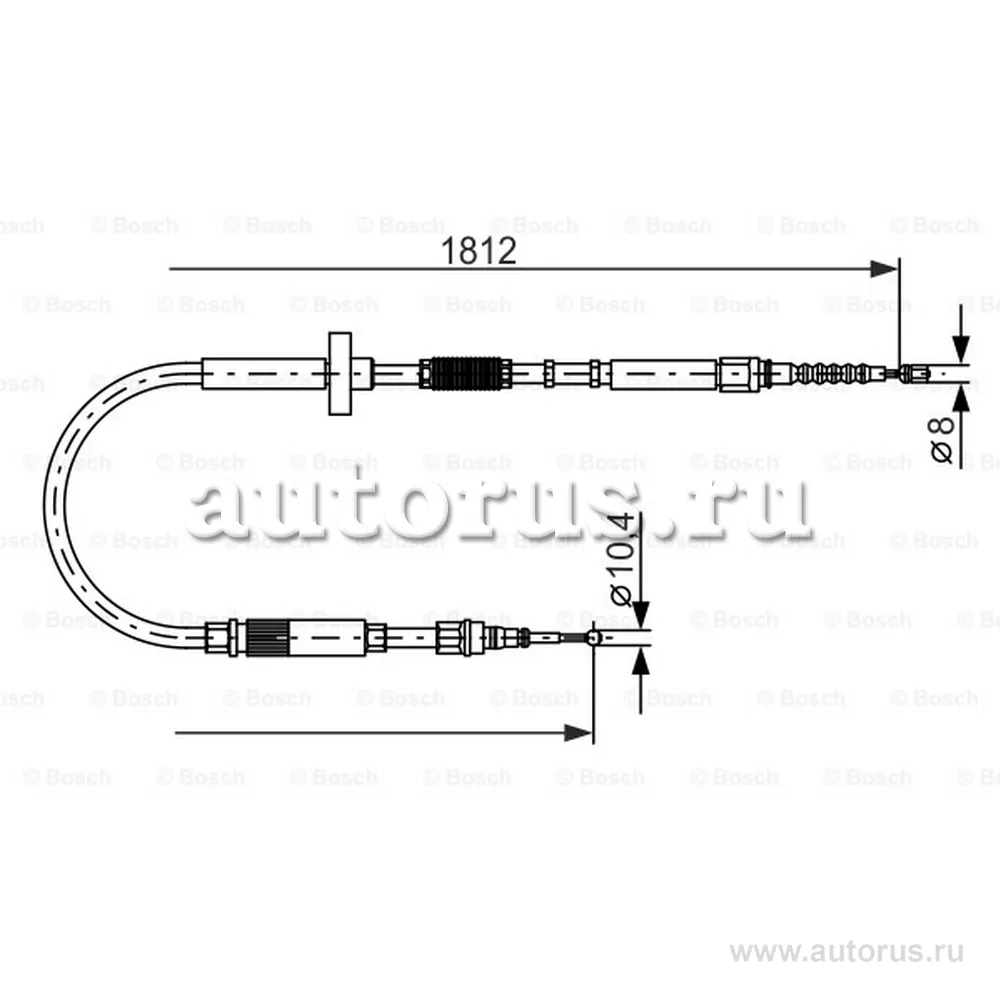 Трос ручника лп BOSCH 1987477659