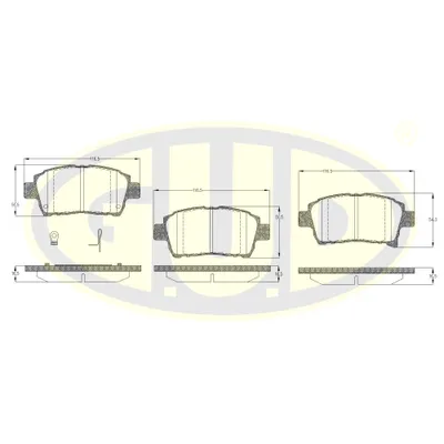 КОЛОДКИ ПЕР TOY COROLLA/VERSO/PRIUS 1.4-1.8 WT-I 02- G.U.D gbp097102