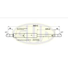 АМОРТИЗАТОР БАГАЖНИКА MAZ 3 (BK14) 10/03- 390N L=540/225MM