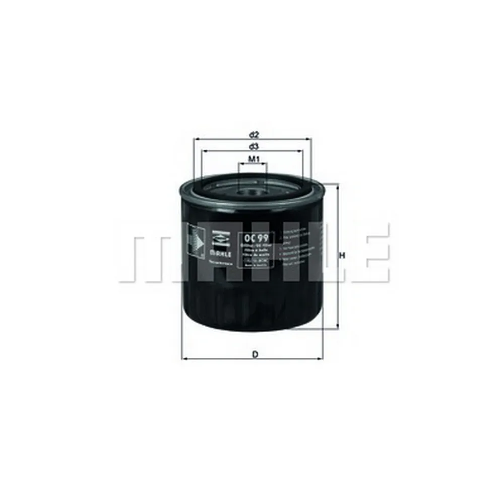 Фильтр масляный CITROEN FIAT NISSAN PEUGEOT SUZUKI RENAULT KNECHT/MAHLE OC99