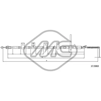 Трос ручника SUZ GRAND VITARA ALL 3DOORS SX-LH Metalcaucho 83357