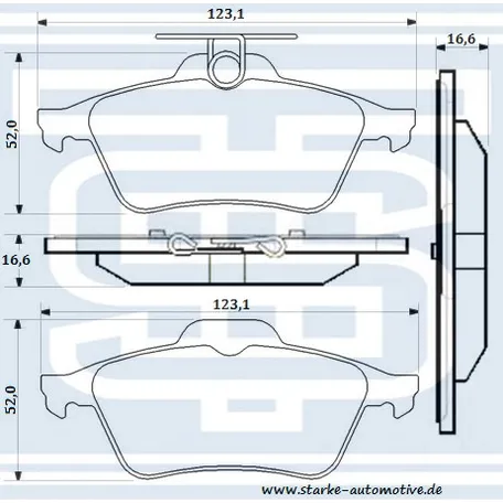 Колодки тормозные FORD FOCUS II-III задние STARKE 176704
