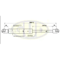 АМОРТИЗАТОР БАГАЖНИКА SKO OCTAVIA II (1Z3) 02/04- 405N L585,5/245MM G.U.D ggs020495