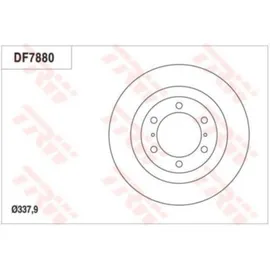 Диск тормозной передний TOYOTA LC PRADO (J150)/ LEXUS GX460 IV /VENT D=338 TRW DF7880S