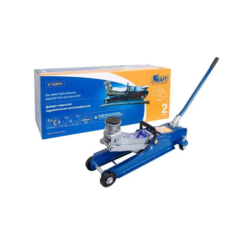Домкрат подкатной низкопрофильный 2 т. 80-360 мм KRAFT KT 820010 KRAFT KT 820010