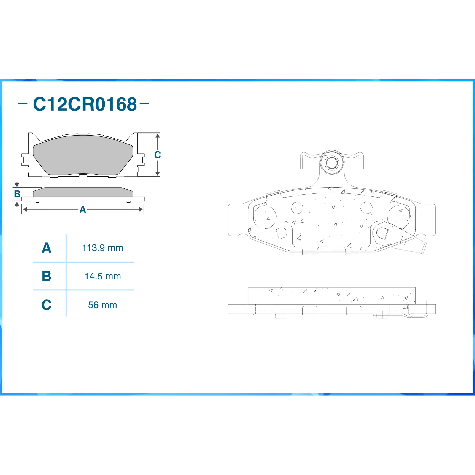 Колодки задние Daewoo Leganza/Nubira/Musso -97 CWORKS C12CR0168