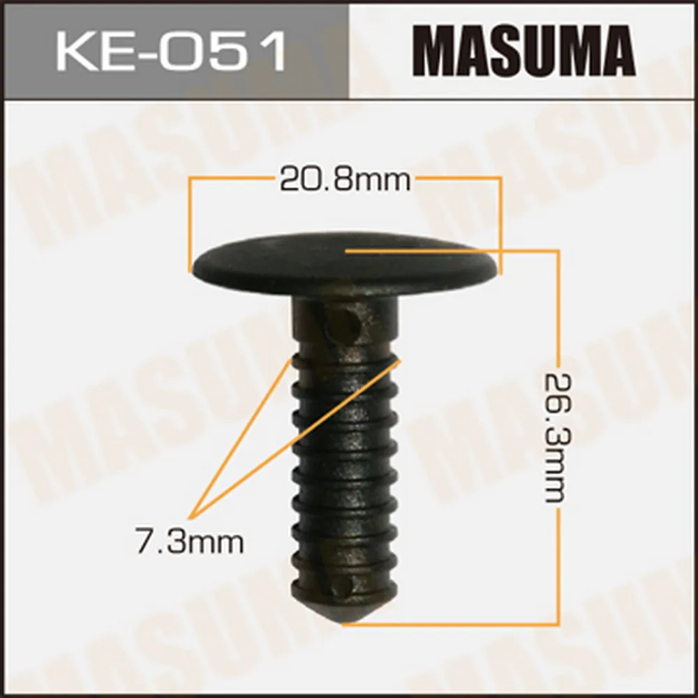 Клипса автомобильная (автокрепеж) MASUMA 051-KE уп.50