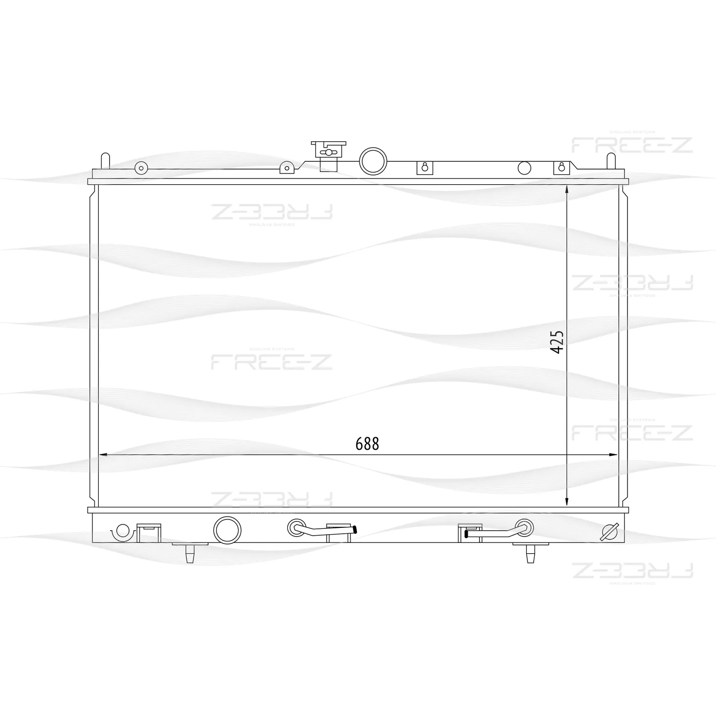 Радиатор охлаждения MITSUBISHI Outlander 03-> FREE-Z KK0156