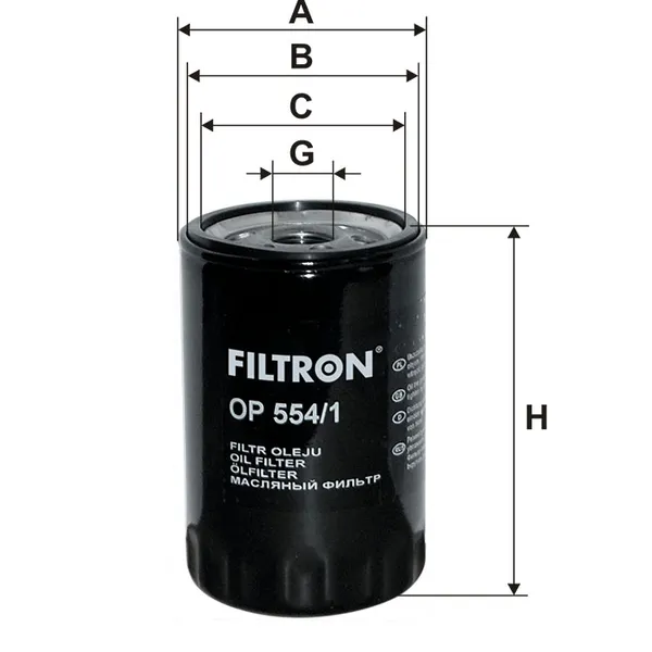 Фильтр масляный FILTRON OP554/1