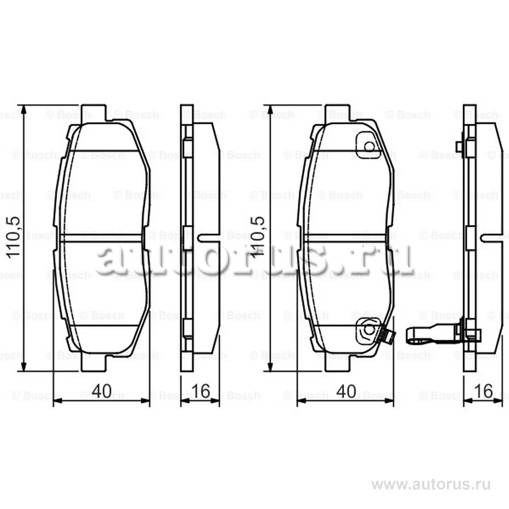 0 986 495 135_колодки дисковые задние Subaru Tribeca 3.0 05 BOSCH 0986495135