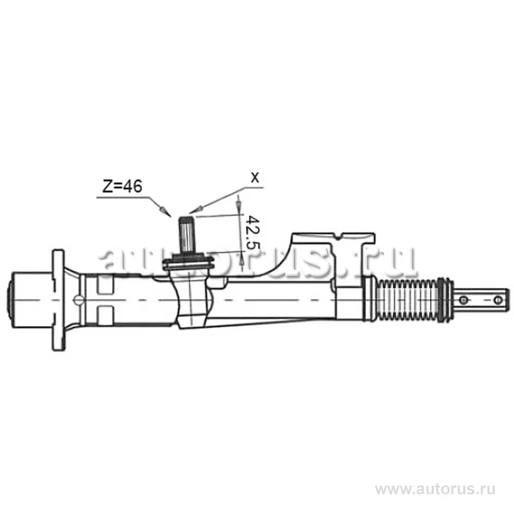 Рейка рулевая мех-ская 51651 Audi 80 ,VW Passat B2 82-88 STELLOX 00-35007-SX