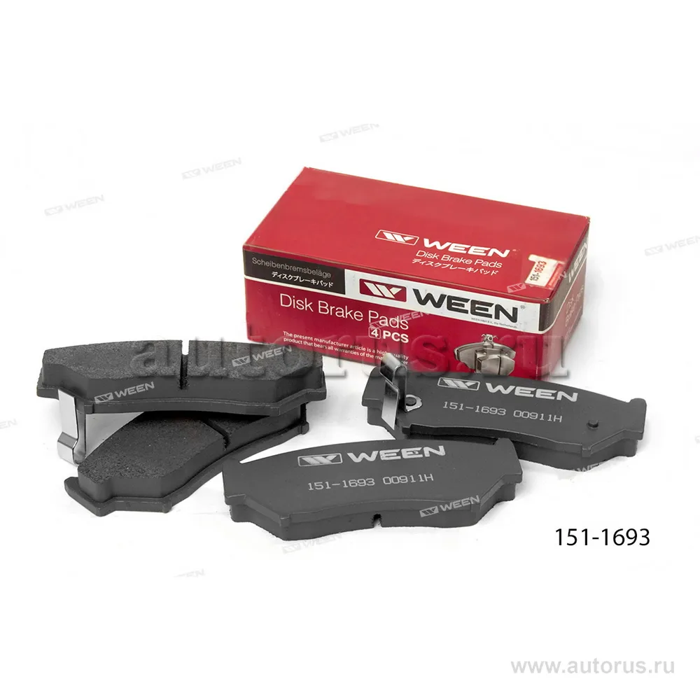Тормозные колодки дисковые передние SUZUKI Jimny (FJ), Vitara (ET, TA) WEEN 151-1693