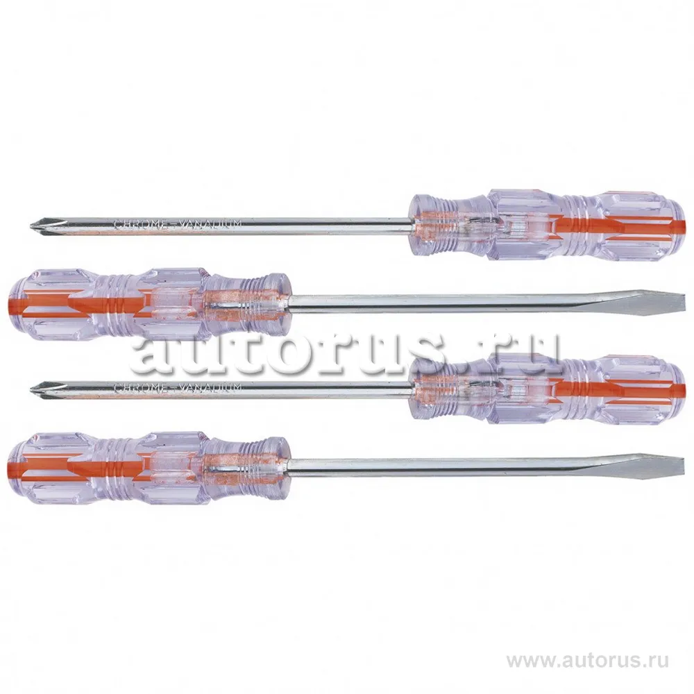 Набор отверток Сrystal, 4 шт, углеродистая сталь Sparta 134055 SPARTA 134055