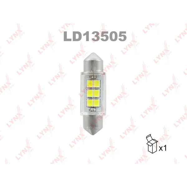 Лампа светодиодная 12V C5W W SV8,5 6900K LYNXauto LD13505