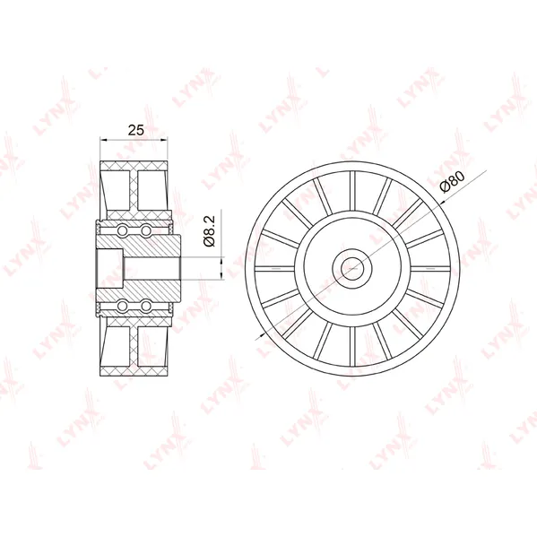 Натяжной ролик / Приводной LYNXauto PB-5008