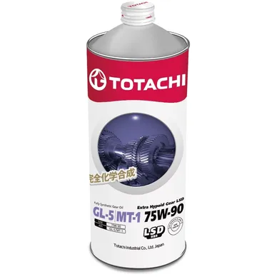 Масло трансмиссионное TOTACHI Extra Hypoid Gear LSD Fully Syn GL-5/MT-1 75W90 синтетическое 1 л 4562374691919