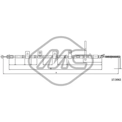 Трос ручника SUZ GRAND VITARA ALL 3DOORS DX-RH Metalcaucho 83359