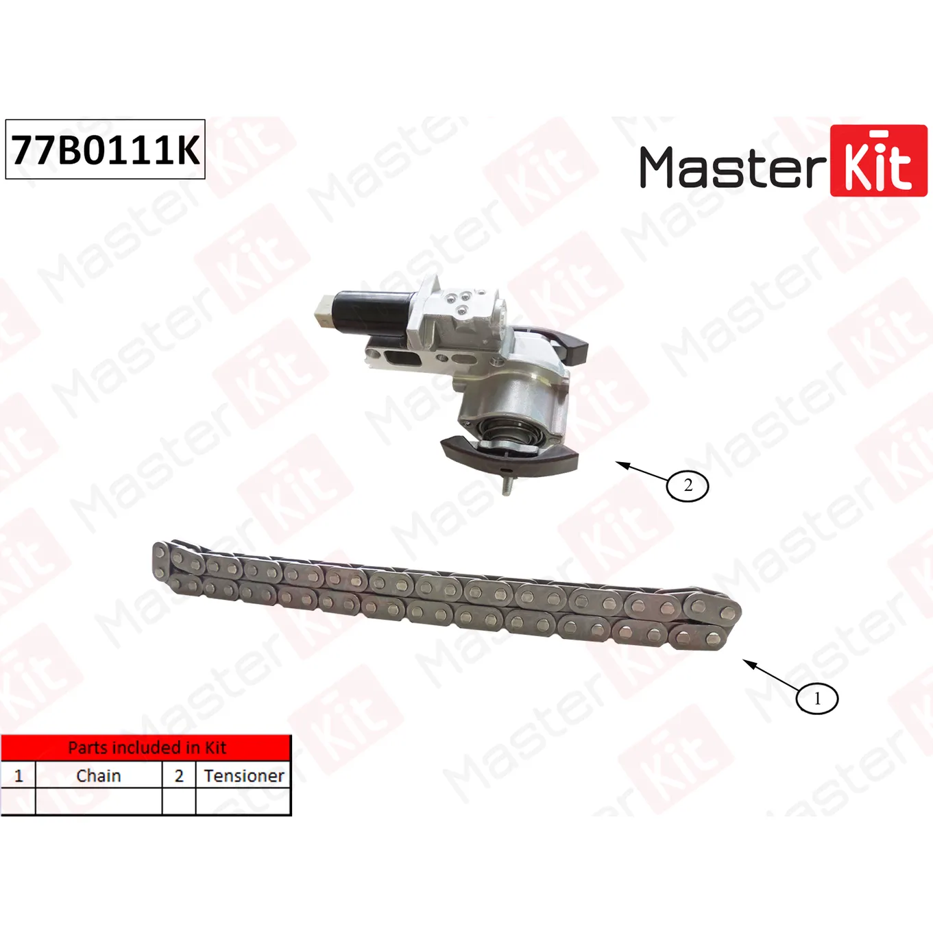Комплект цепи распредвала Audi A4/S4,A6,TT, AGN,APG MASTERKIT 77B0111K