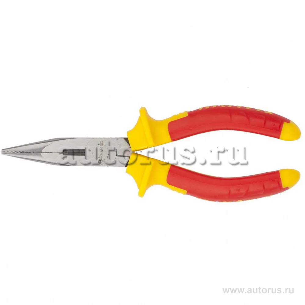 Длинногубцы прямые Insulated, 160 мм, двухкомпонентные рукоятки MATRIX 17101