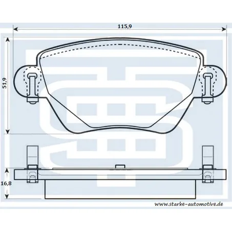 Колодки тормозные FORD MONDEO III задние STARKE 176-721