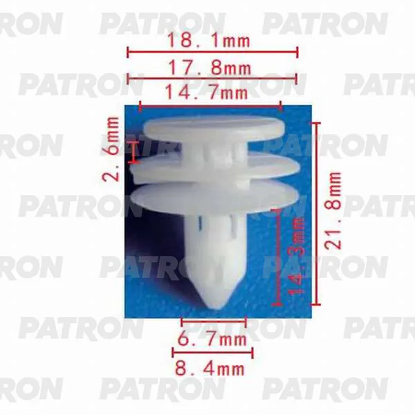 Клипса пластмассовая Chrysler, Jeep применяемость: внутренняя отделка PATRON P370151