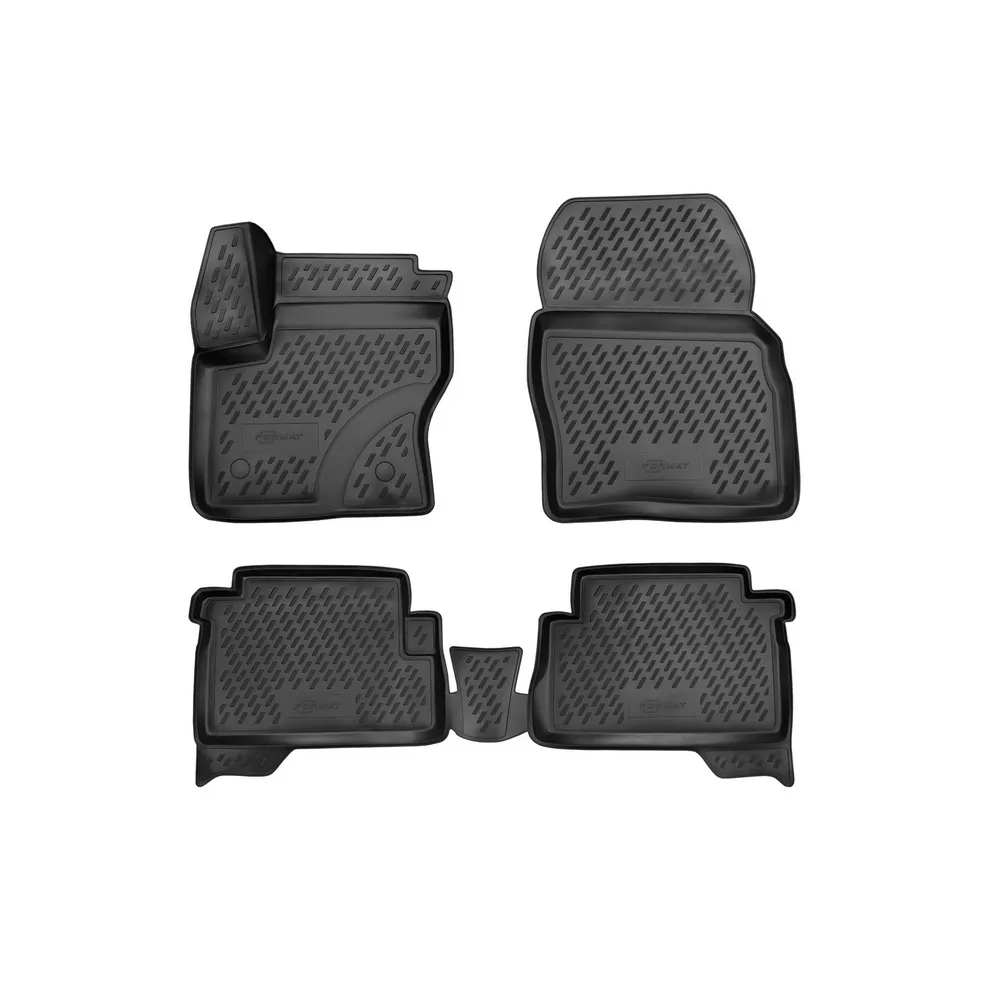 Коврики 3D в салон FORD Kuga (II, IIр) 2013-2016, 2017-2019, 4 шт. (ПУ, повышенная износостойкость) FORMAT FORMAT.CARFRD00009k