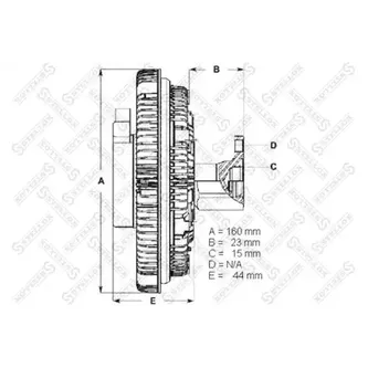 Муфта вентилятора MB W463 3.0-3.2 M103/M104 90> STELLOX 30-00411-SX